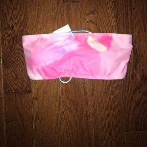 Tie dye bandeau bathing suit